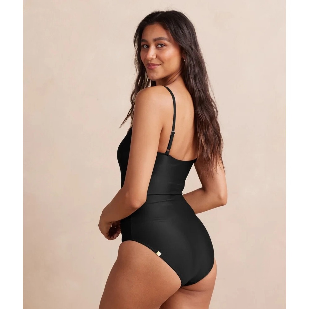 Summersalt Black The Seascape Sweetheart One Piece Bathing Suit Size 8 - Picture 2 of 8